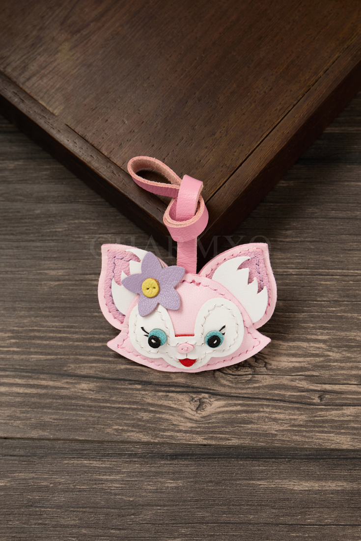 PINK FOX BAG CHARM