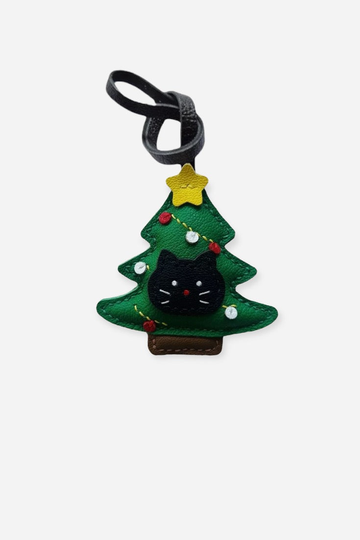 KITTEN IN CHRISTMAS TREE BAG CHARM